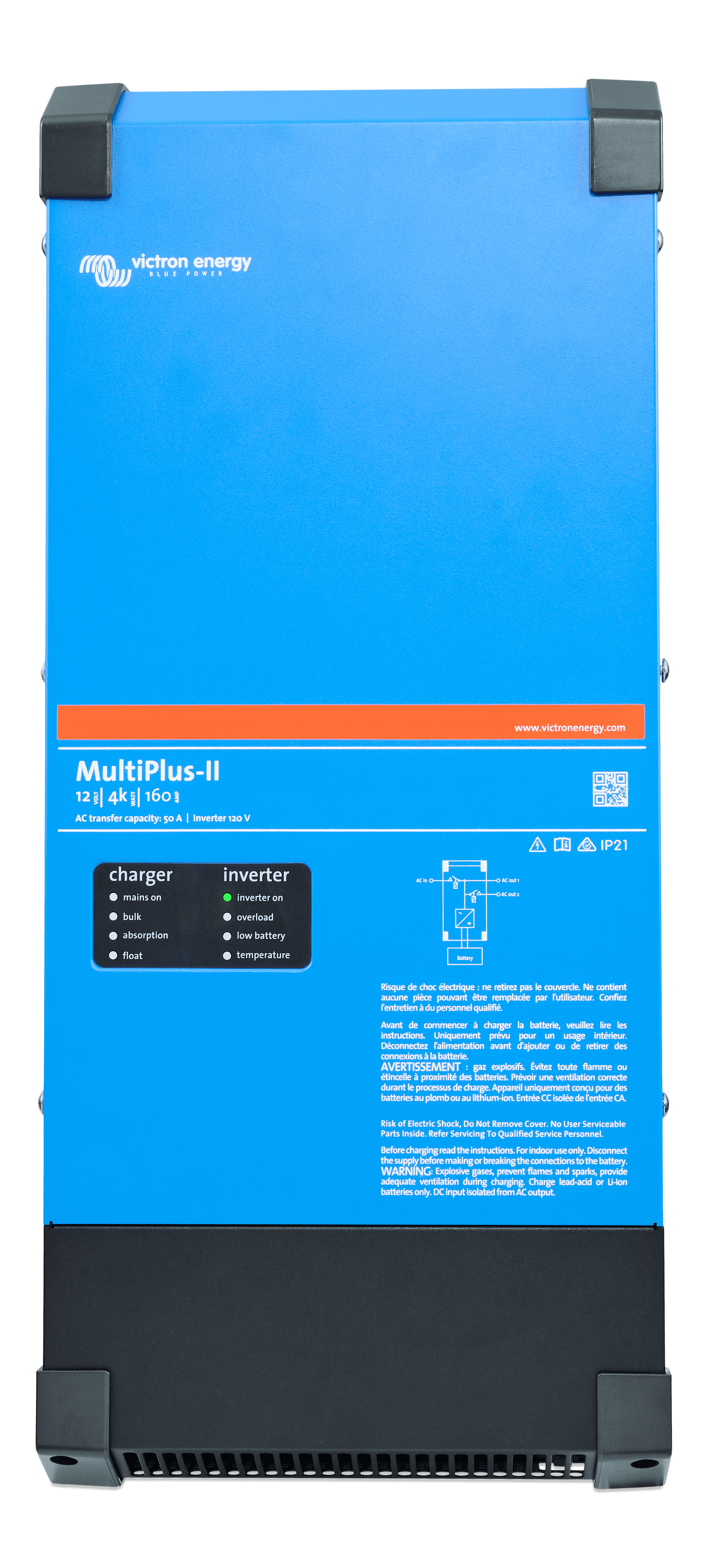 MultiPlus-II 12V 4k 160A 120V (Front)  thumbnail