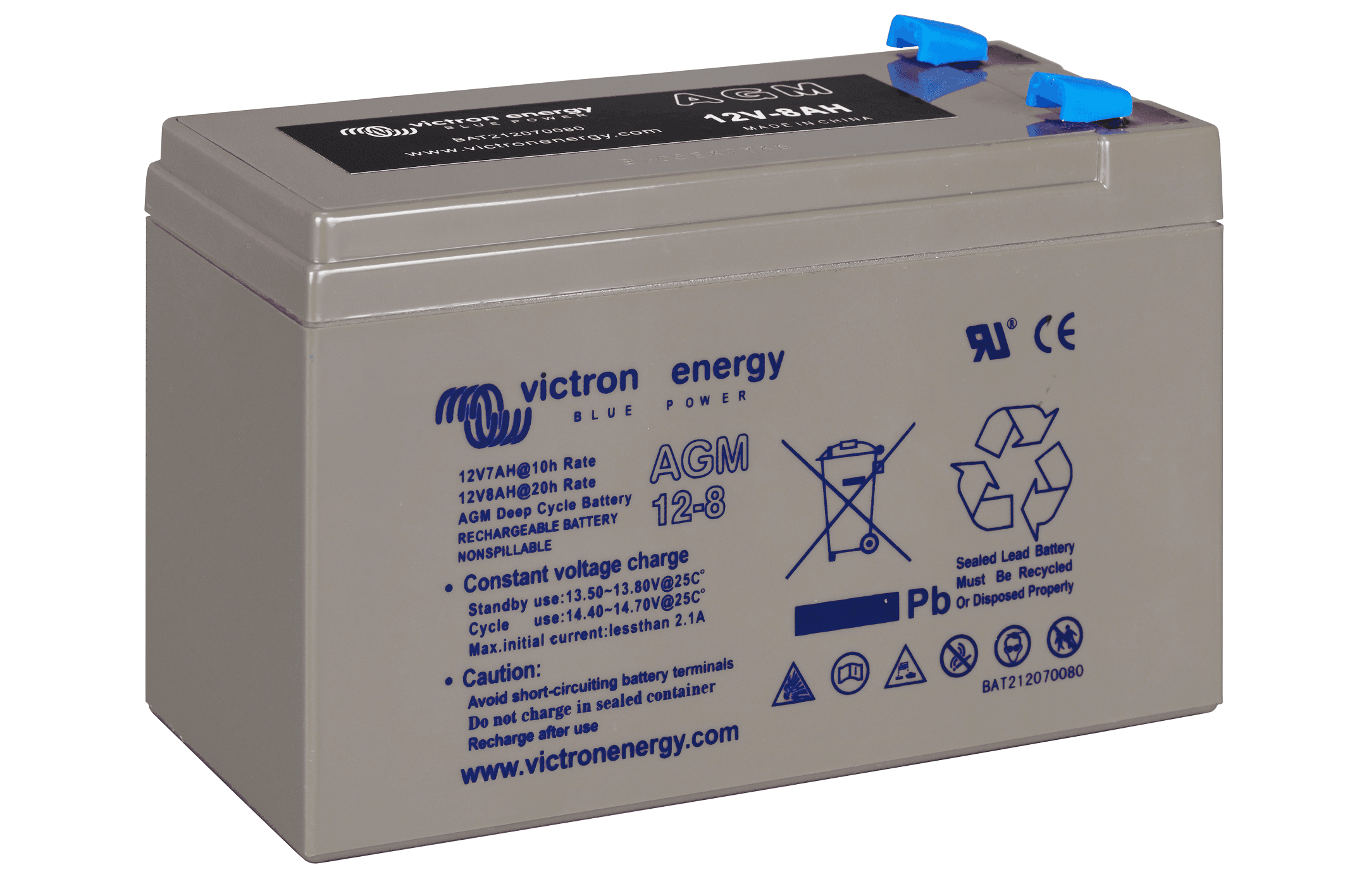 12V 8Ah AGM Deep Cycle Battery (right) thumbnail