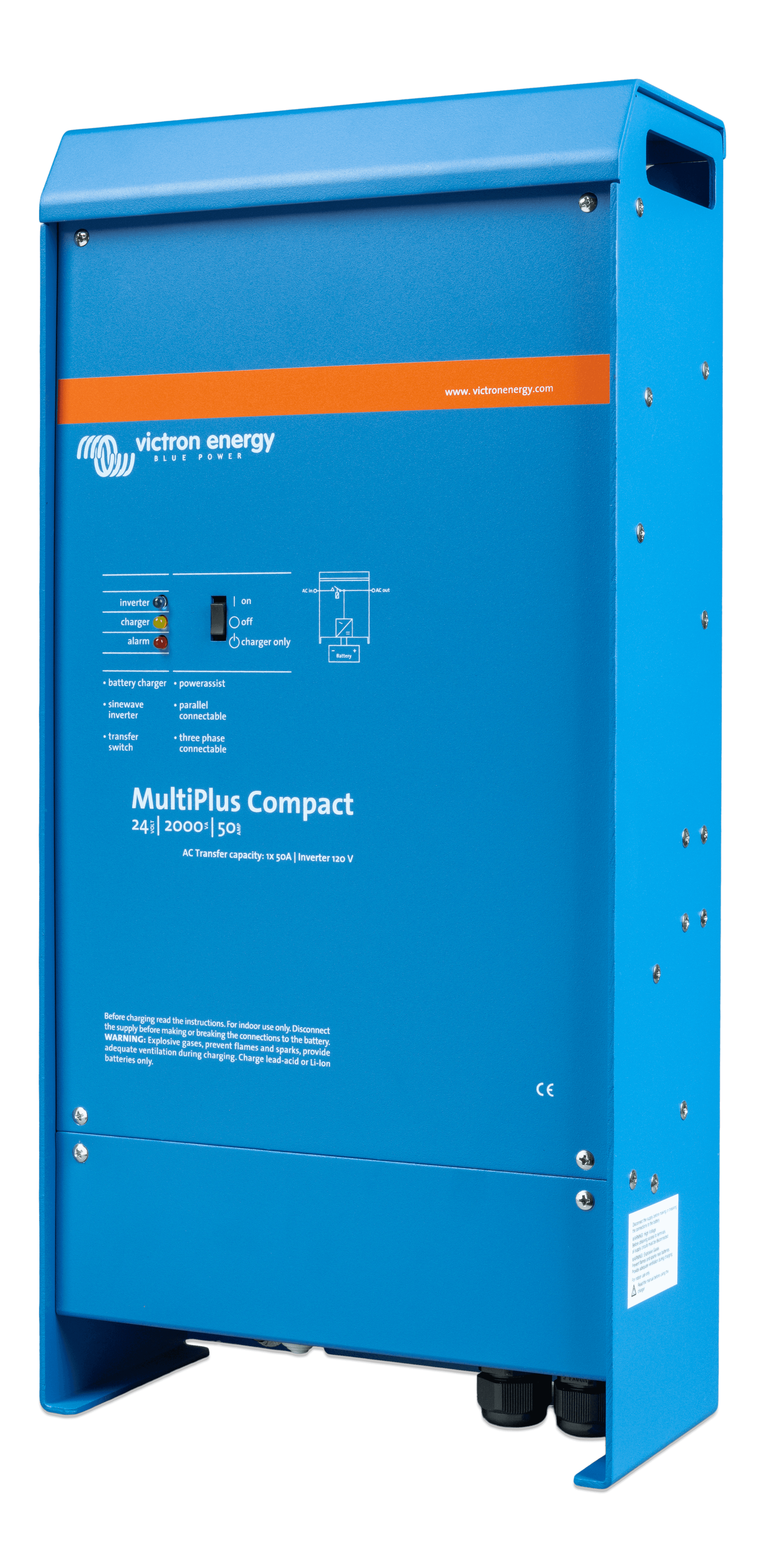 MultiPlus Compact 24V 2000VA 50A 50A 120V VE-Bus (left) thumbnail