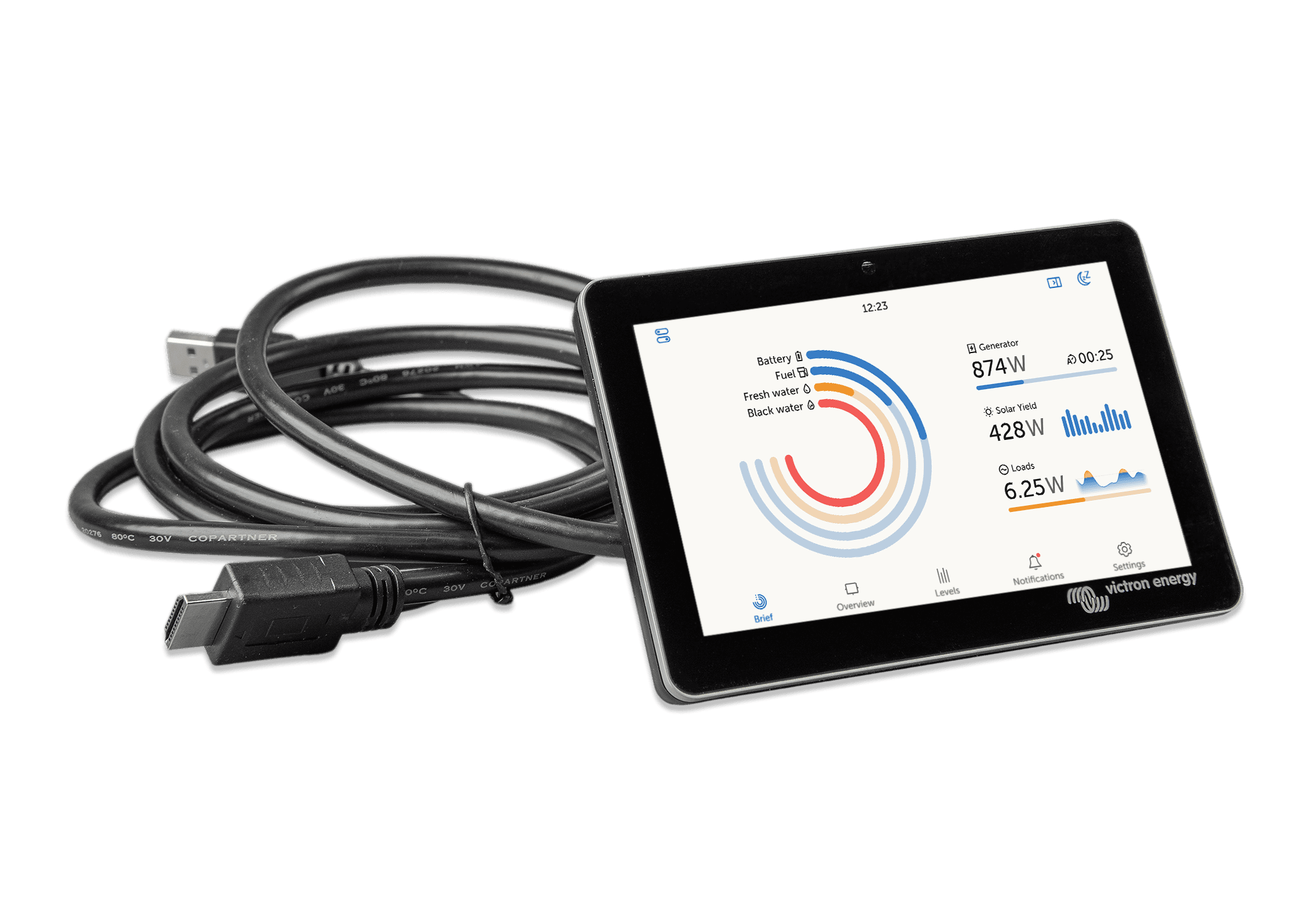 GX Touch 50 (front with cable_screen)  thumbnail