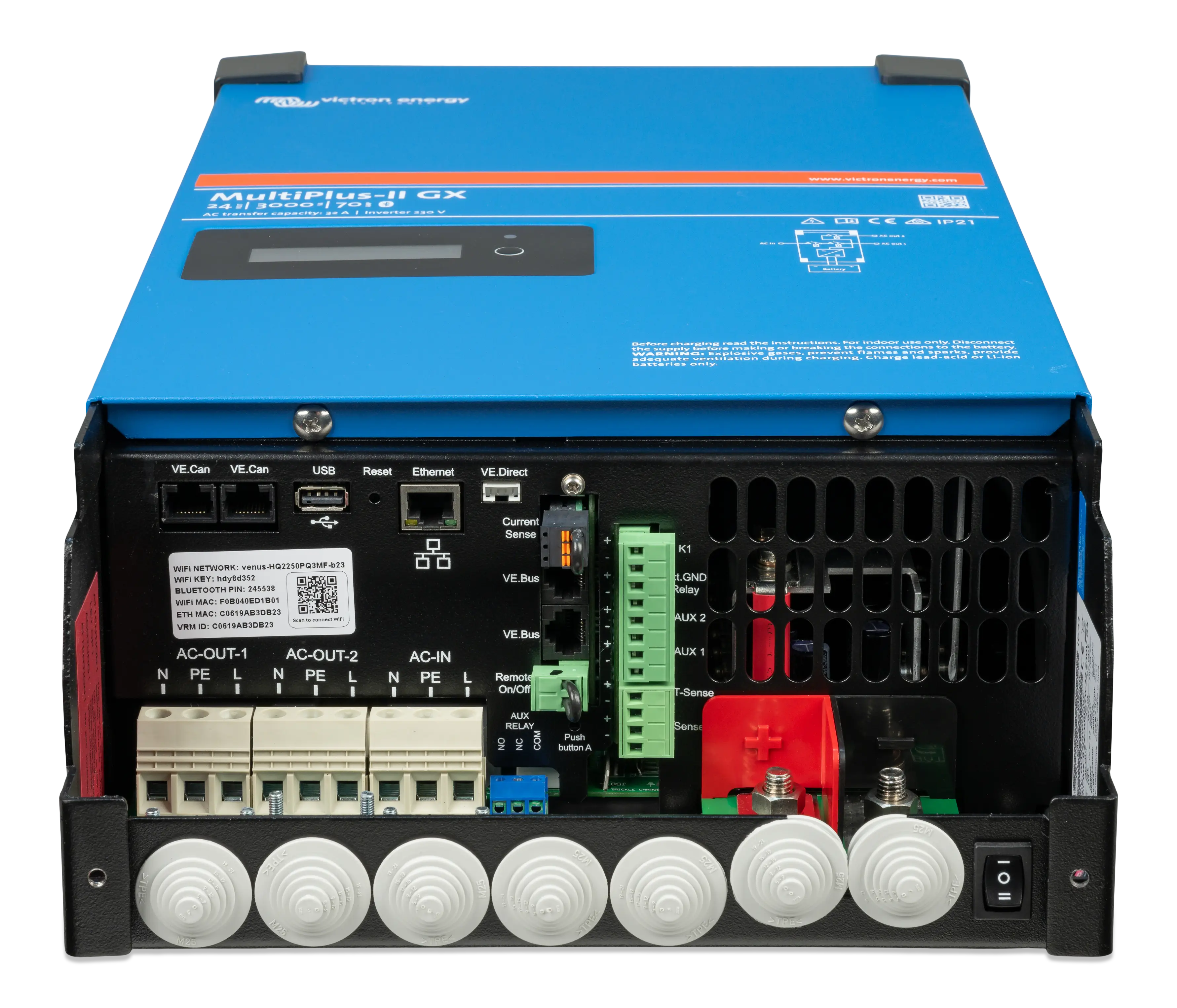 MultiPlus-II 24V 3kVA 70-32 230V GX (connections total)  thumbnail
